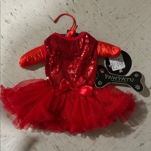 Brand New: Red Sequin Dog Tutu Dress